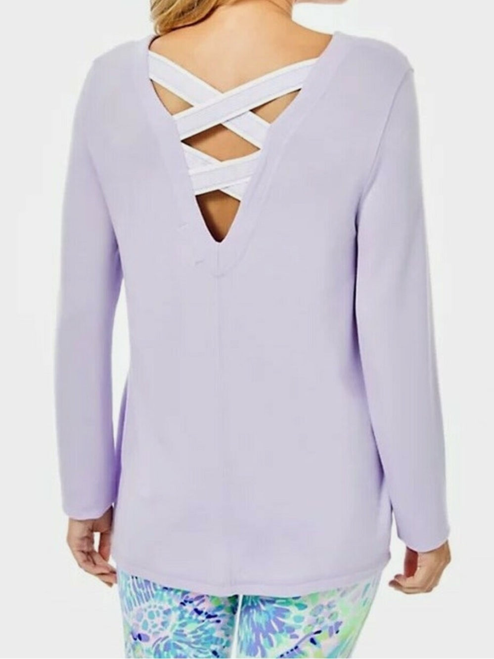 Lilly Pulitzer Lilac Purple French Terry Areli Pullover Size Small - Picture 8 of 8
